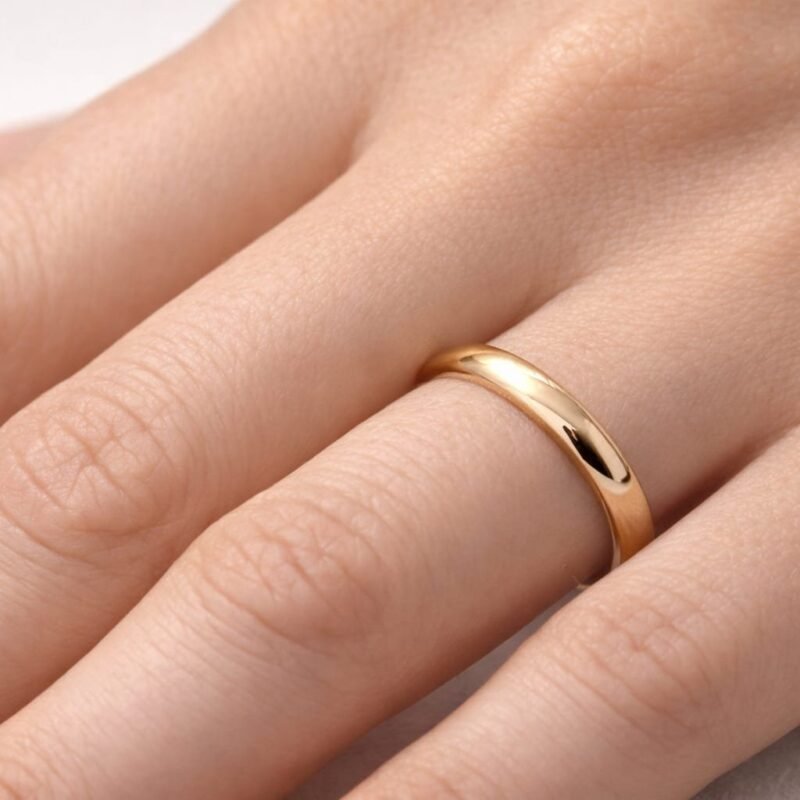 Aliança Reta 2,2mm em Ouro 10K – Par