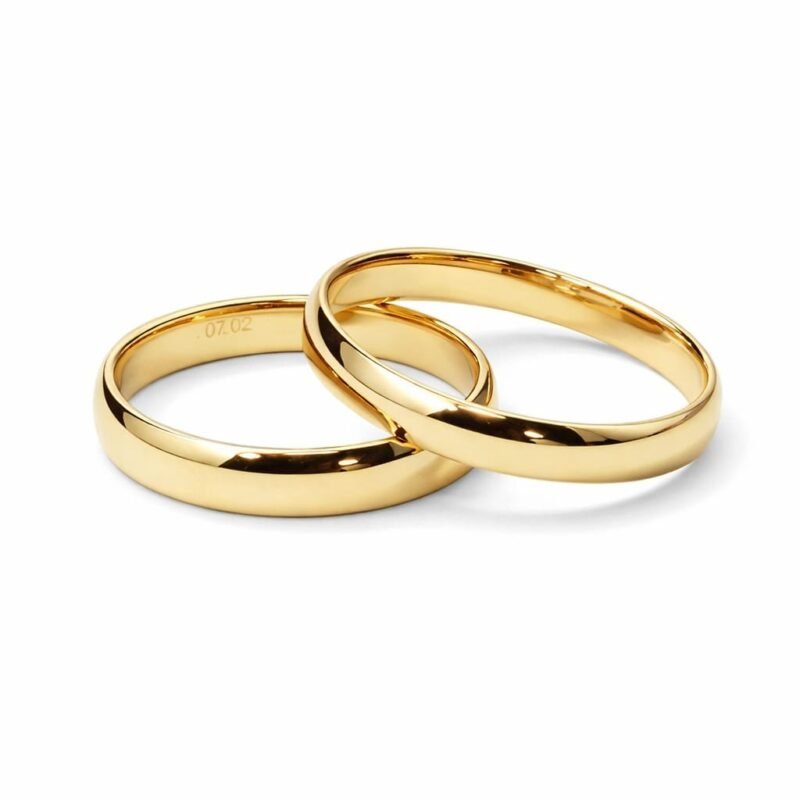 Aliança Anatômica em Ouro 10K – Par