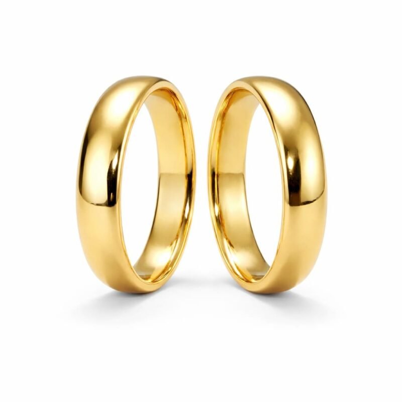 Aliança Anatômica 5mm em Ouro 18K – Par