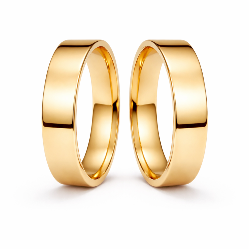 Aliança Reta 6,2 mm em Ouro 18K – Par