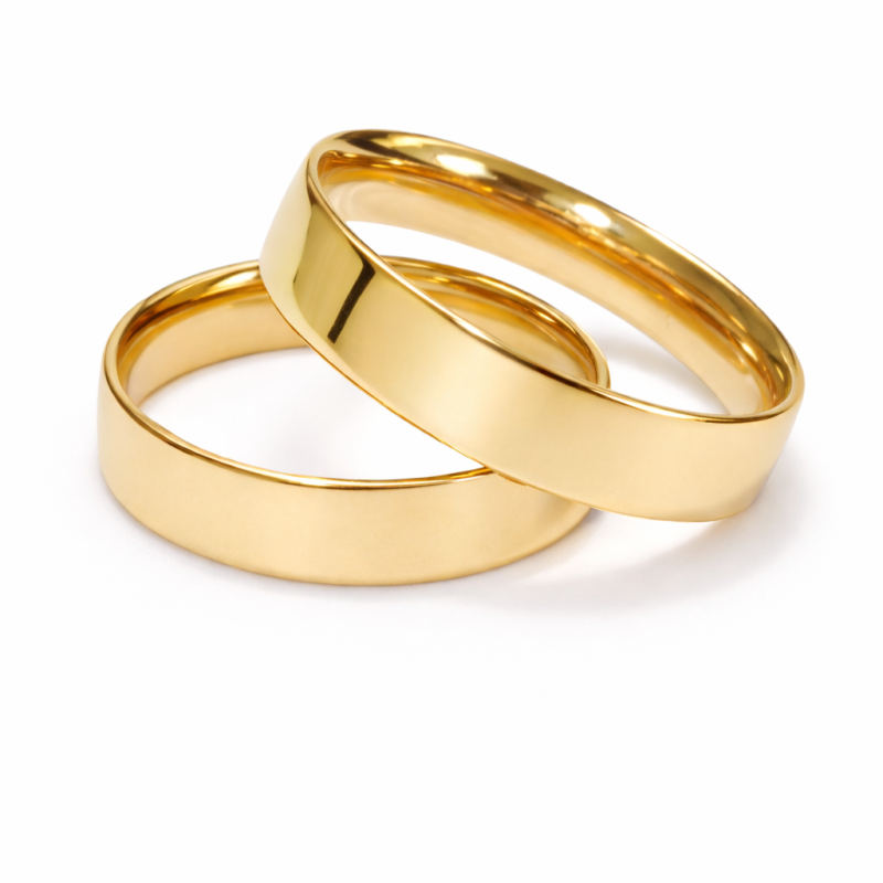 Aliança Reta 5,3 mm em Ouro 18K – Par